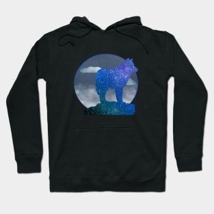 Wolf at night Hoodie